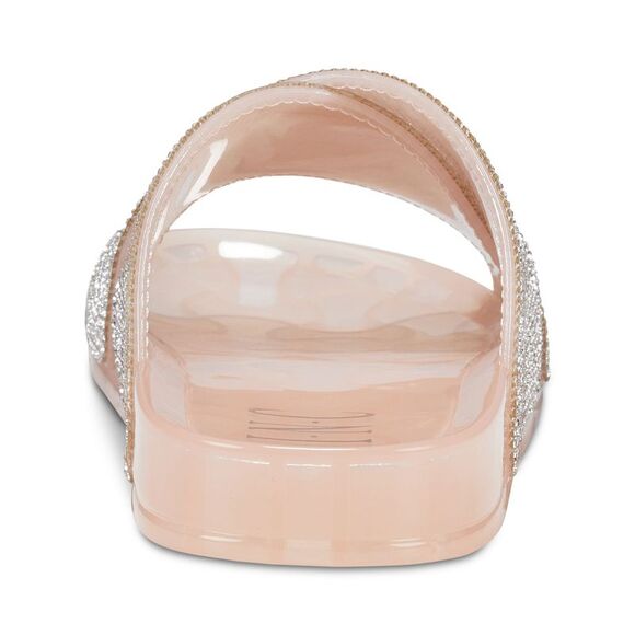 INC Womens Silver Pool Rhinestone Viraa Round Toe Slip On Slide Sandals 6 M - Picture 2 of 4